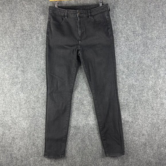 American Eagle Outfitters  Womens 30 The High Rise Jegging Black Cotton Stretch - Picture 1 of 9